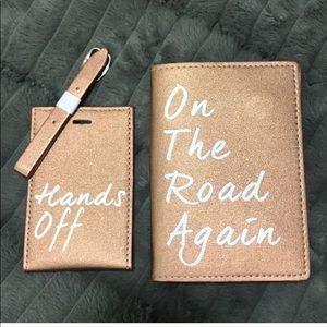 Rose gold Passport Cover and Luggage Tag